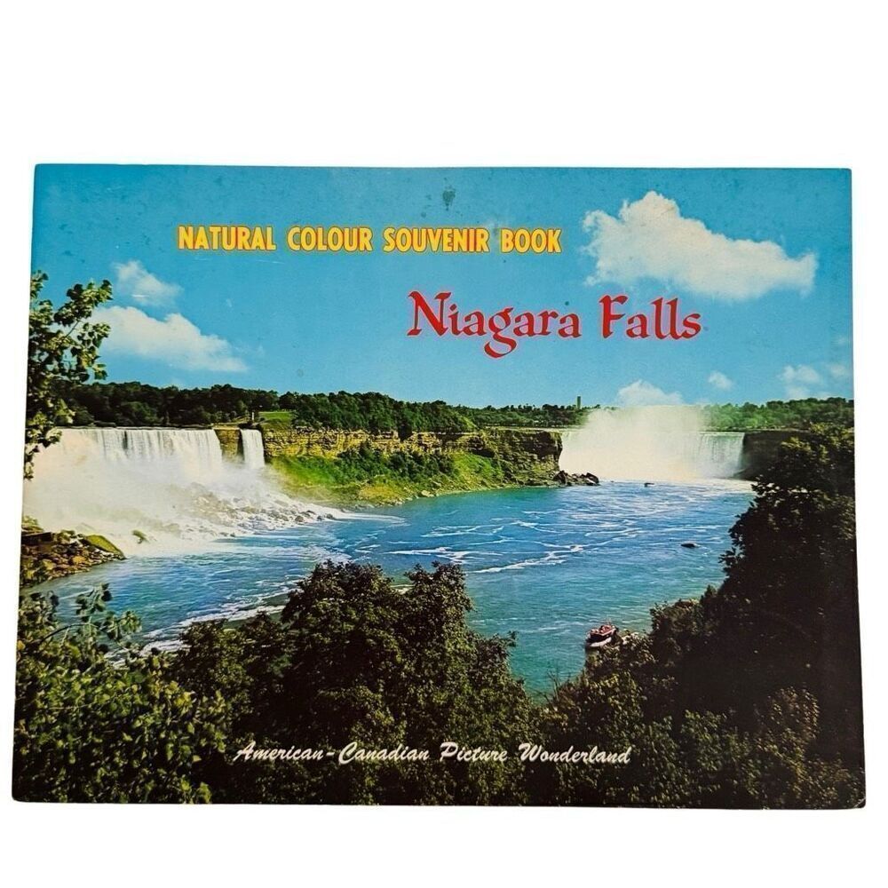 Natural Colour Souvenir Book Niagara Falls Picture Booklet Vintage paperbook